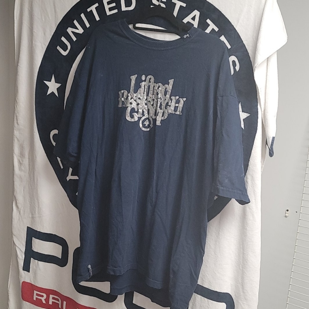 Blue LRG Spell out T Shirt